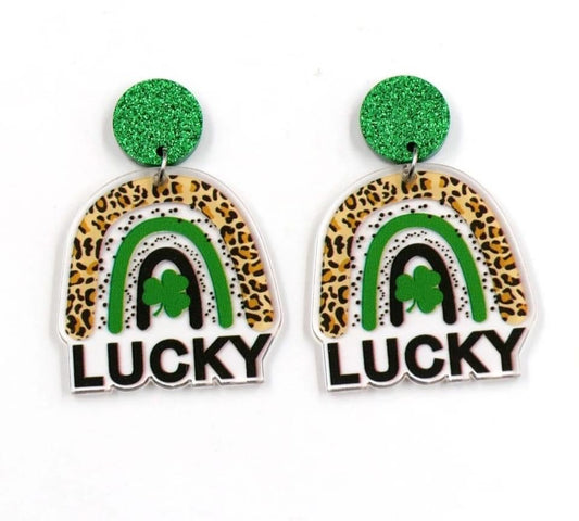 Lucky Acrylic Earrings