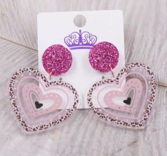 Heart Acrylic Earrings