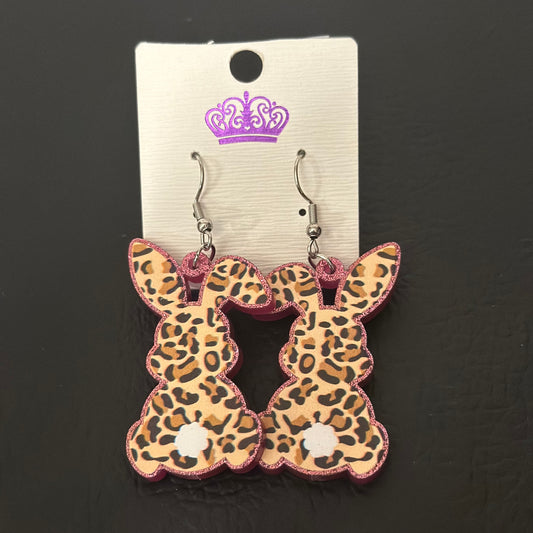 Leopard Bunny Earrings