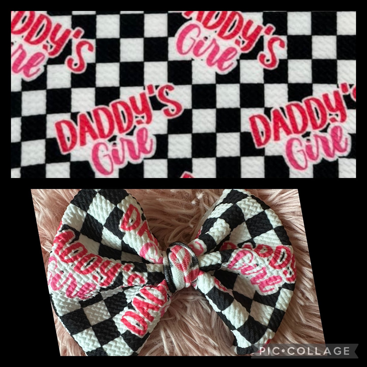 Daddy's Girl Checkered Bow