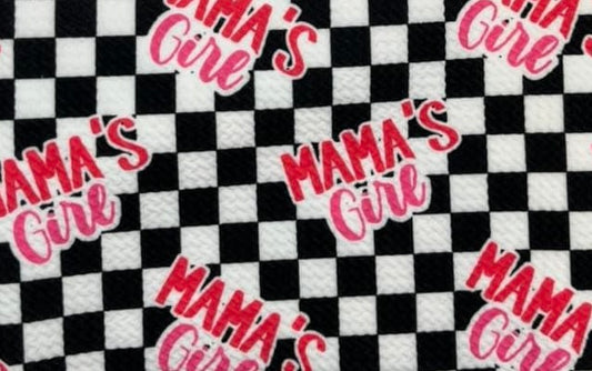 Mama's Girl Checkered Bow